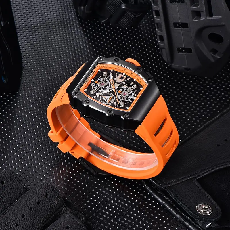 Pagani Design Chronograph Black & Orange Combination Men's Watch- PD-YS011